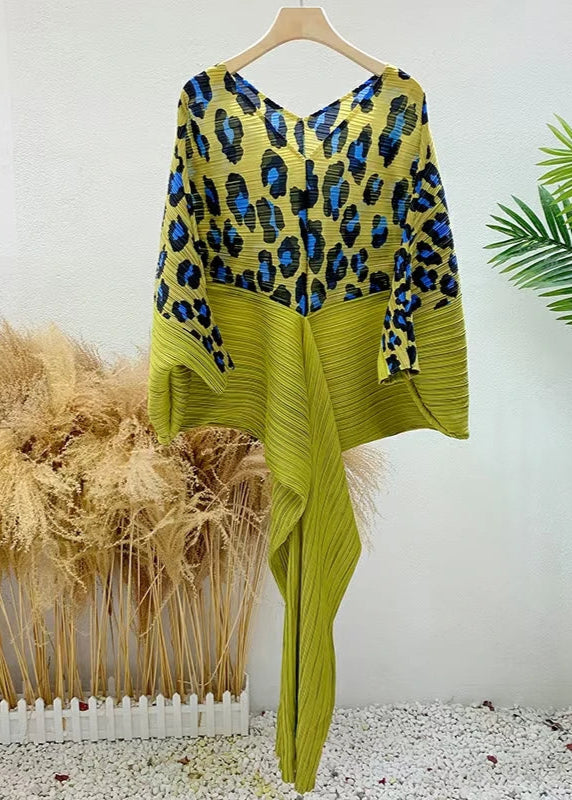 Leopard Print Pleated