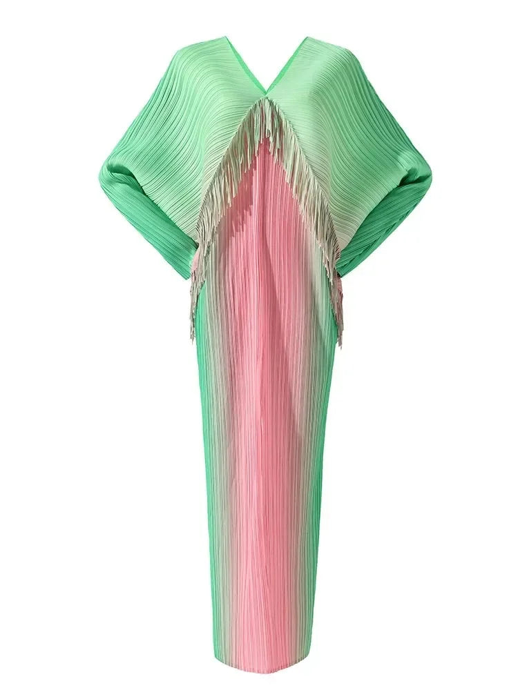 Gradient Fringe Plisse