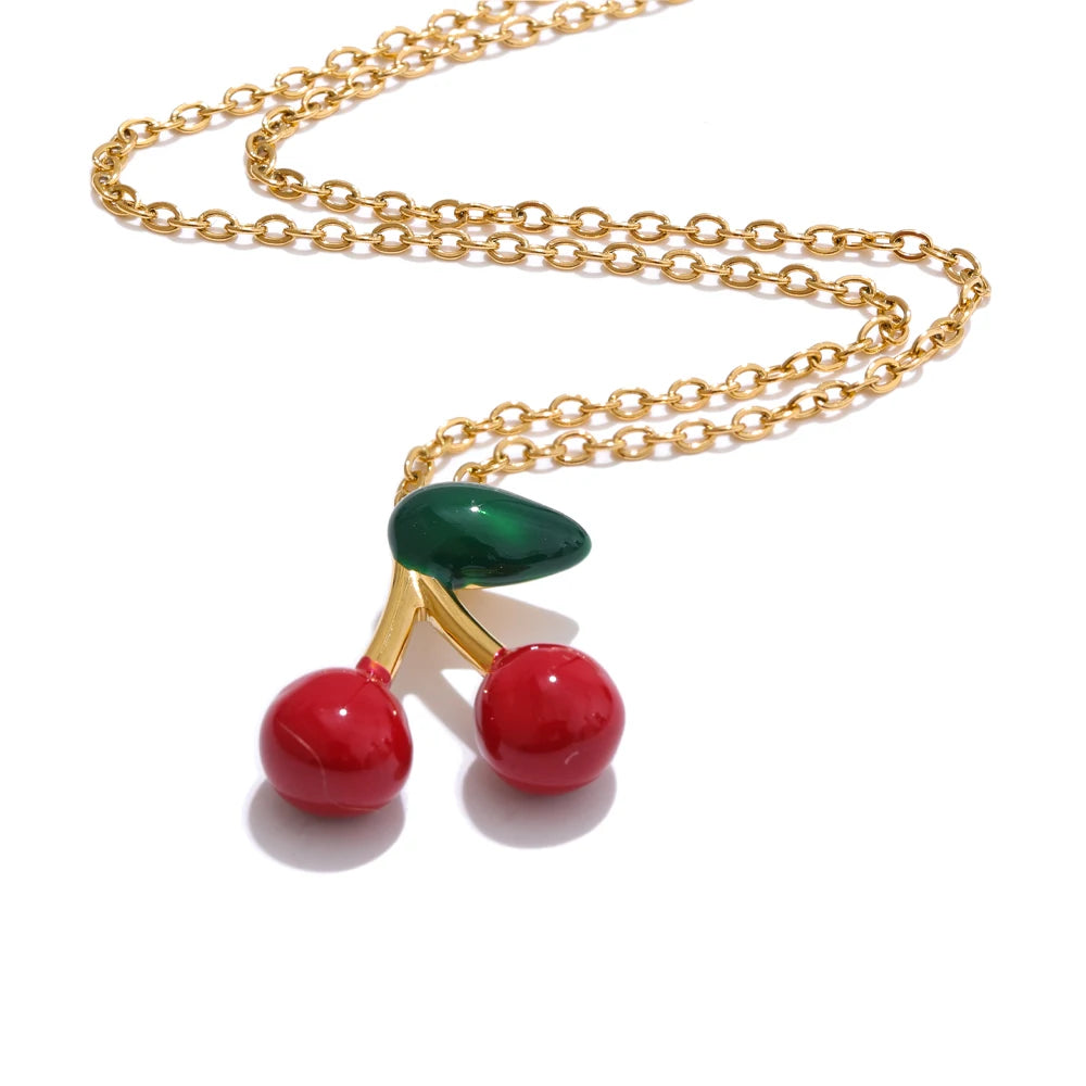 Sweet Cherry Necklace Set