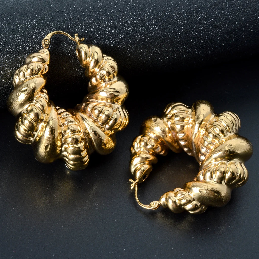 Jemila Chunky Brass Hoops