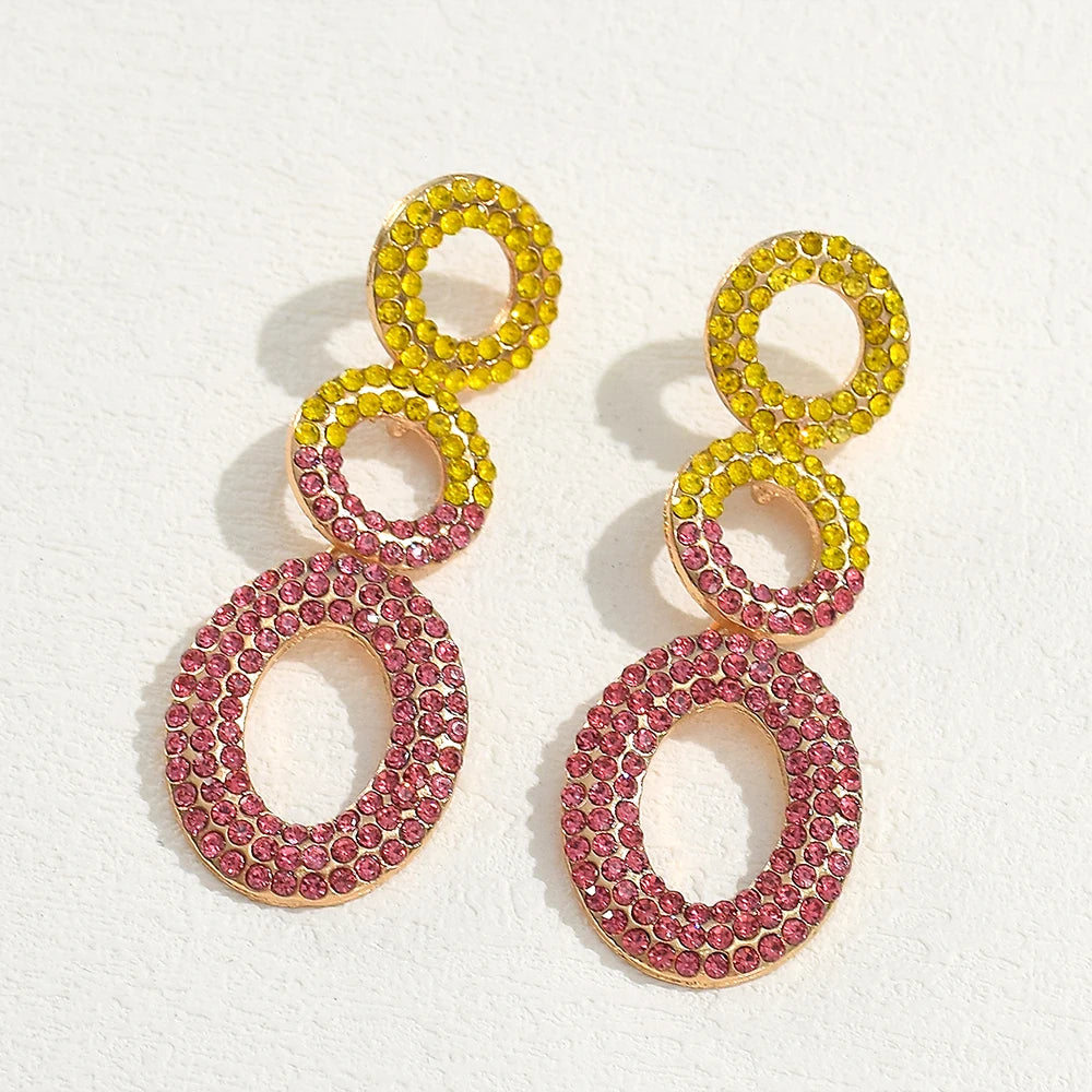 Circle Crystal Earrings