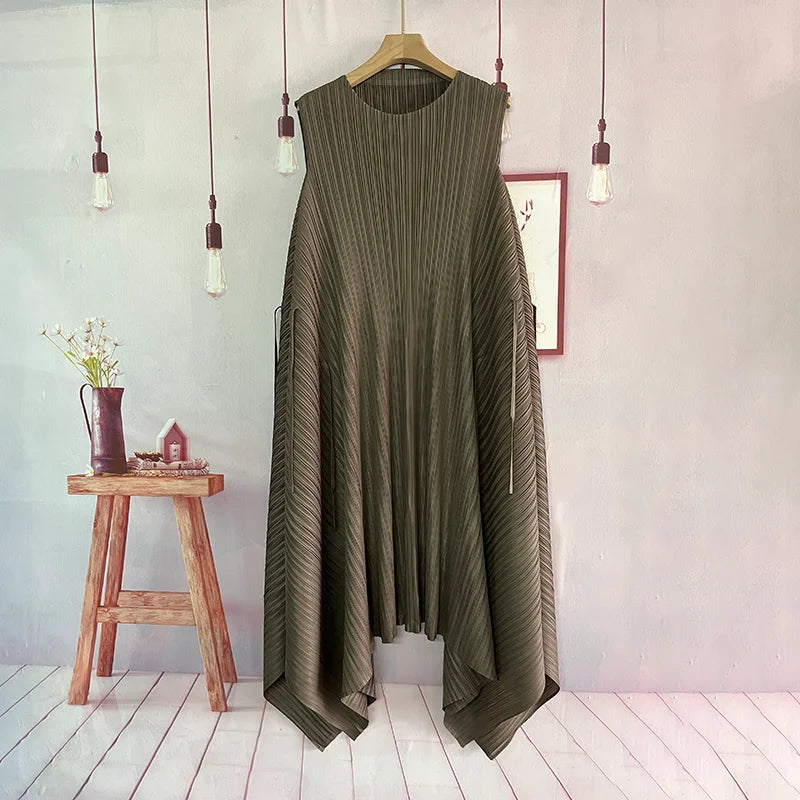Denise Flowy Pleated Dress