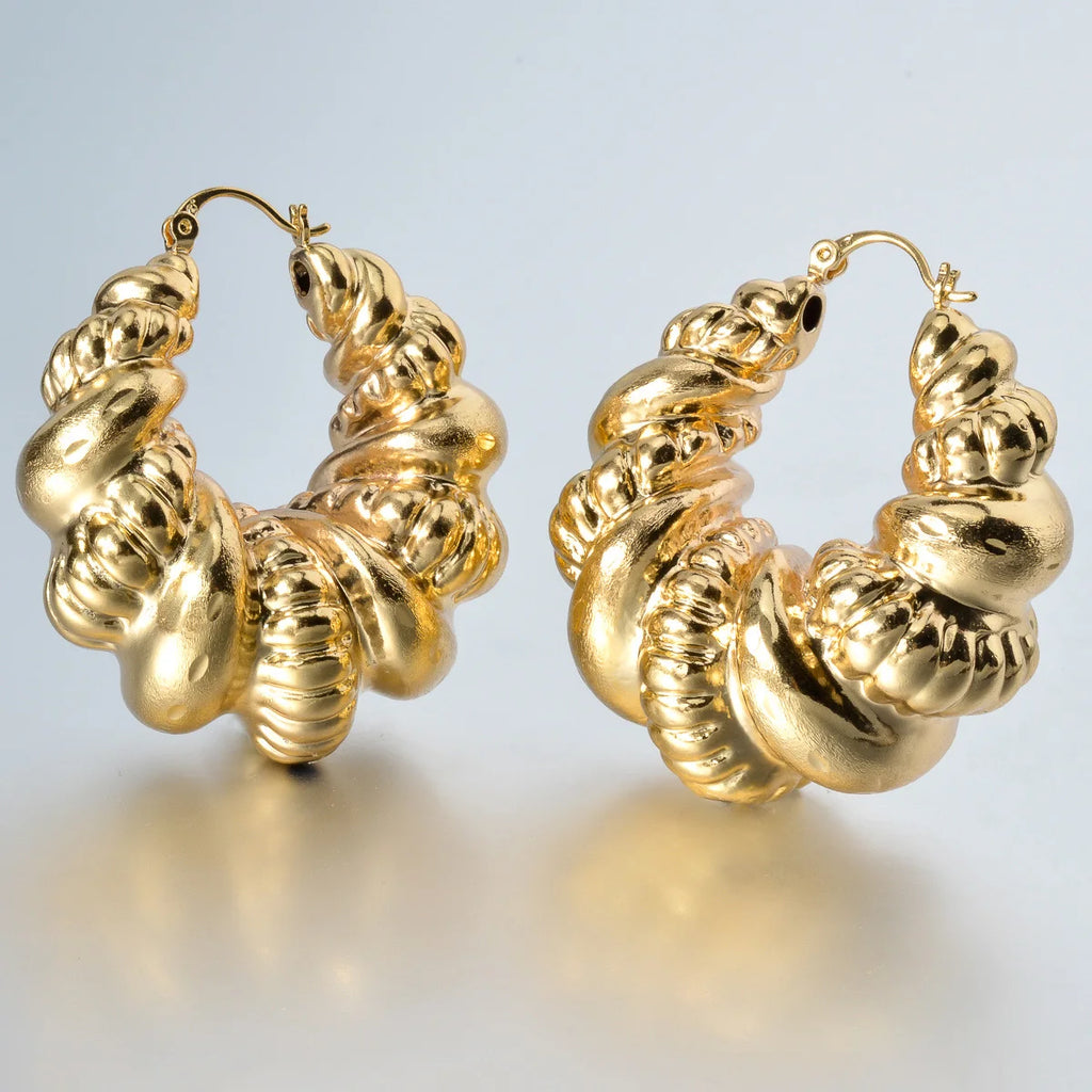 Jemila Chunky Brass Hoops