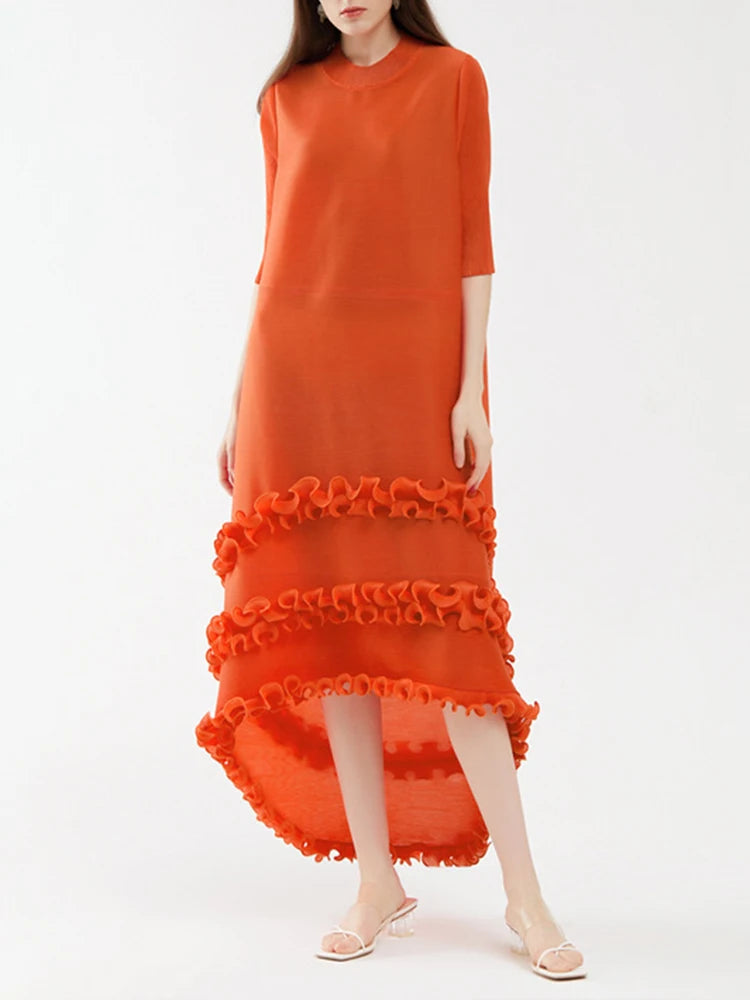 Three Layer Ruffles Maxi