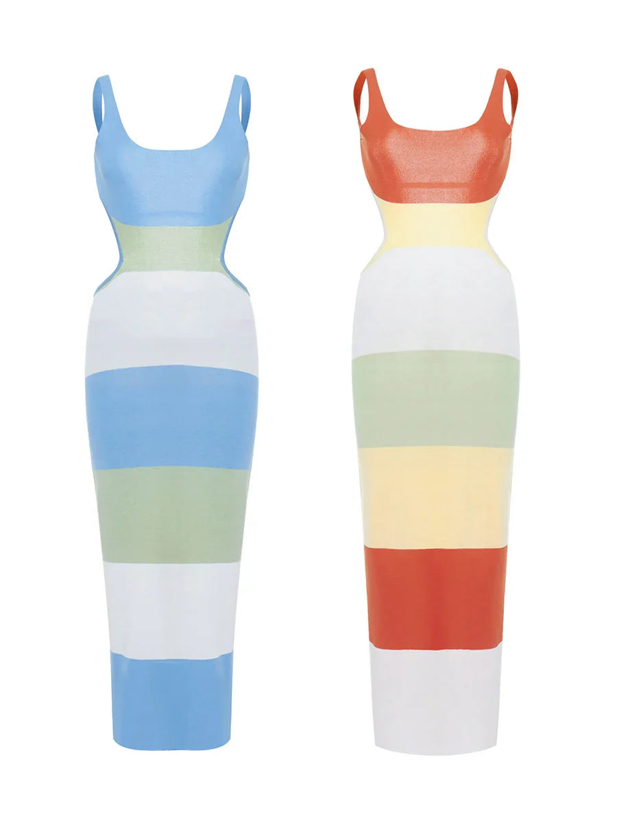 Simisu Stripe Backless