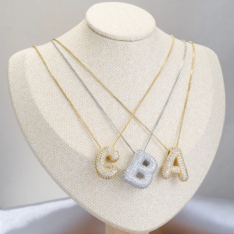 Crystal Initial Necklace