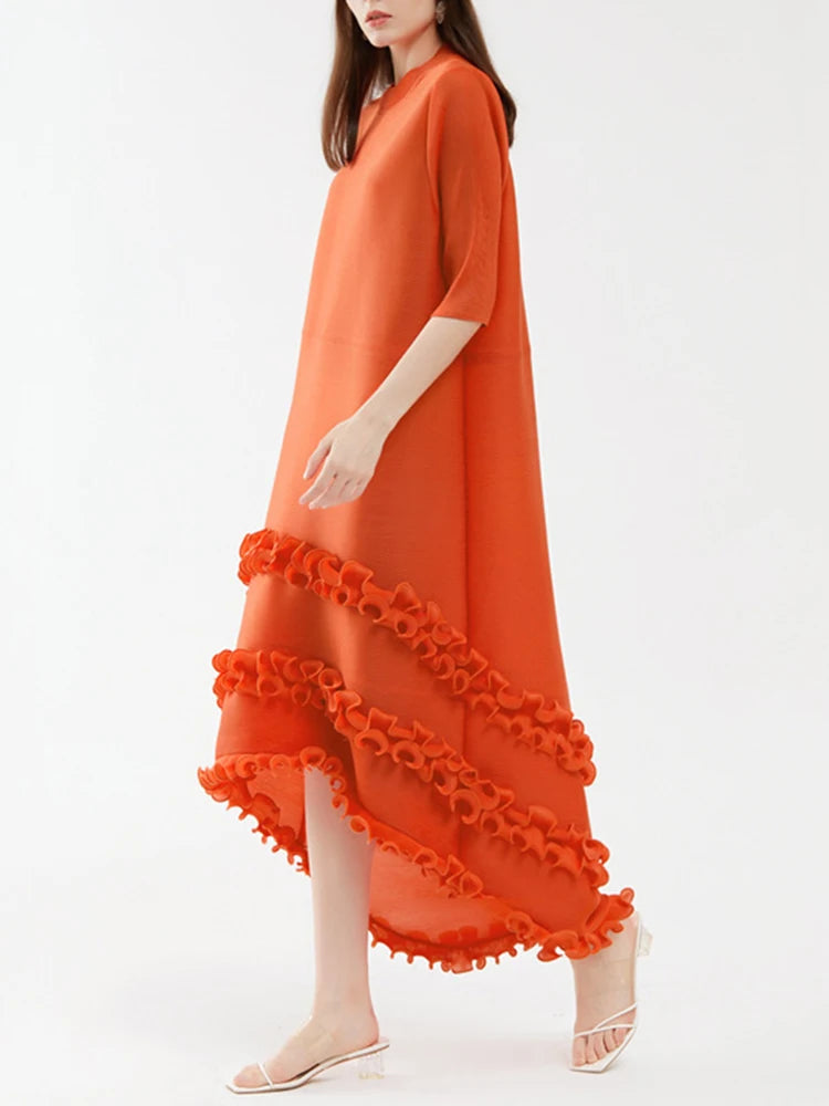Three Layer Ruffles Maxi