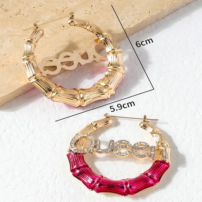 Queen Hoop Earrings