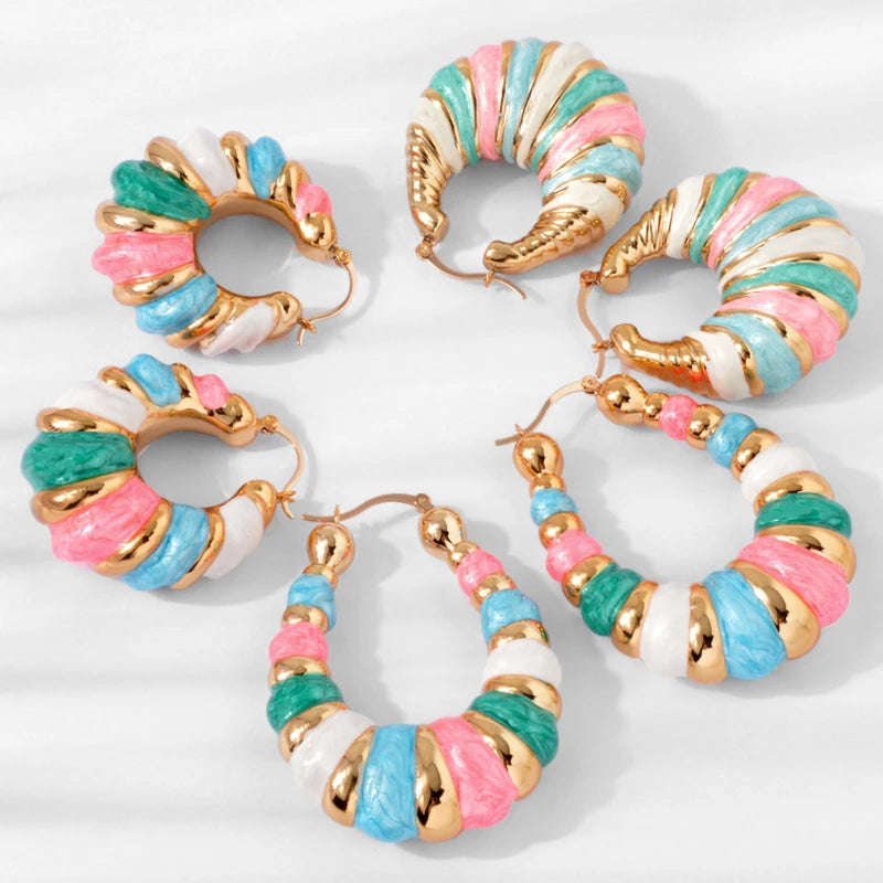 Pastel Chunky Hoops