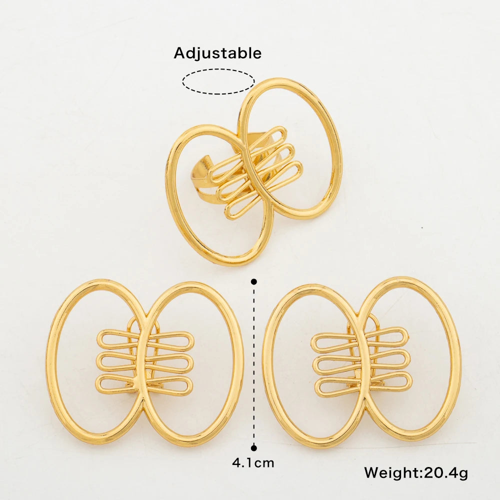 Adejua Brass Earrings & Ring