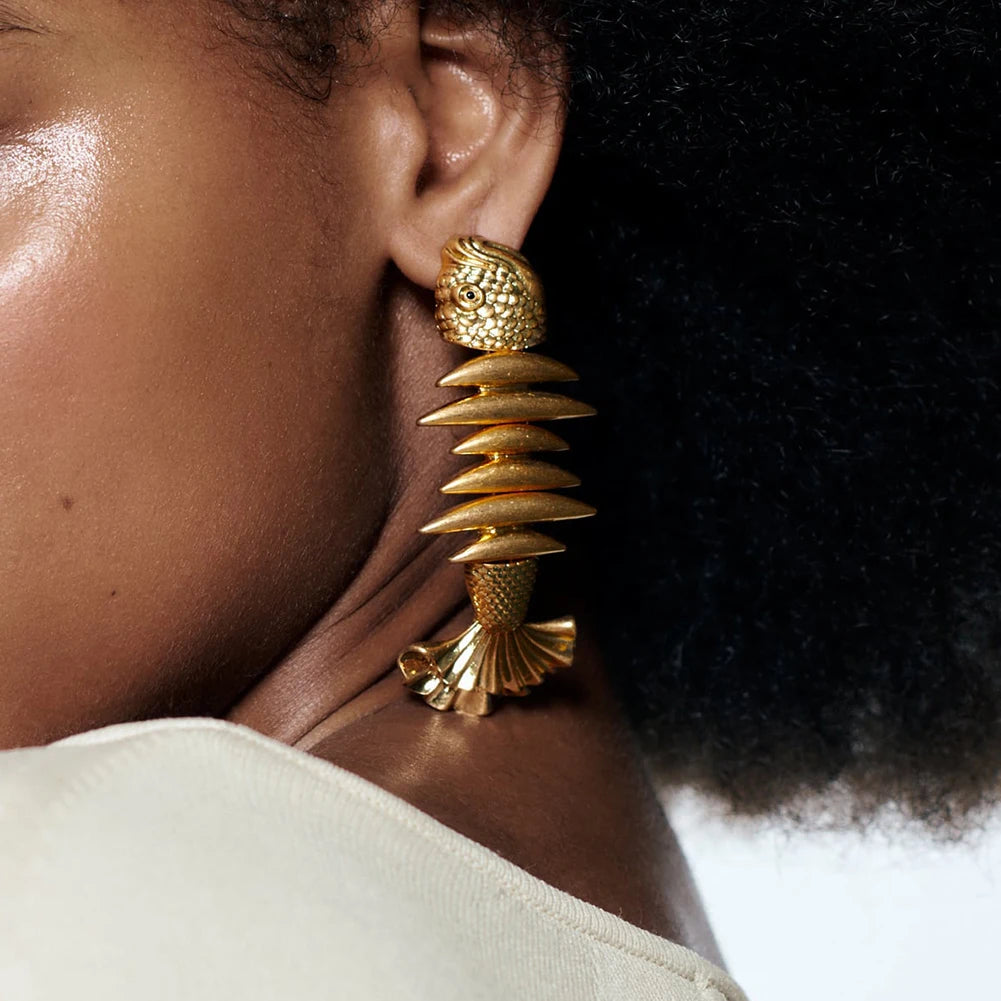 Pensa Fish Bone Earrings