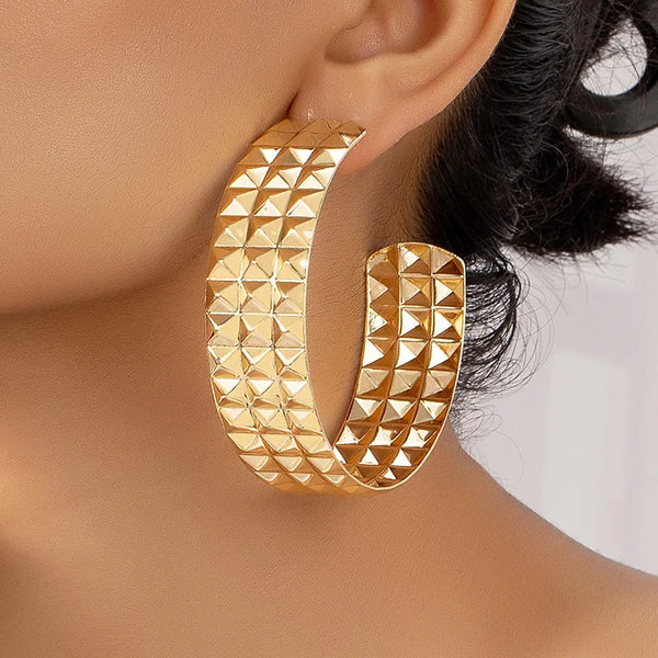 Textured C Hoops