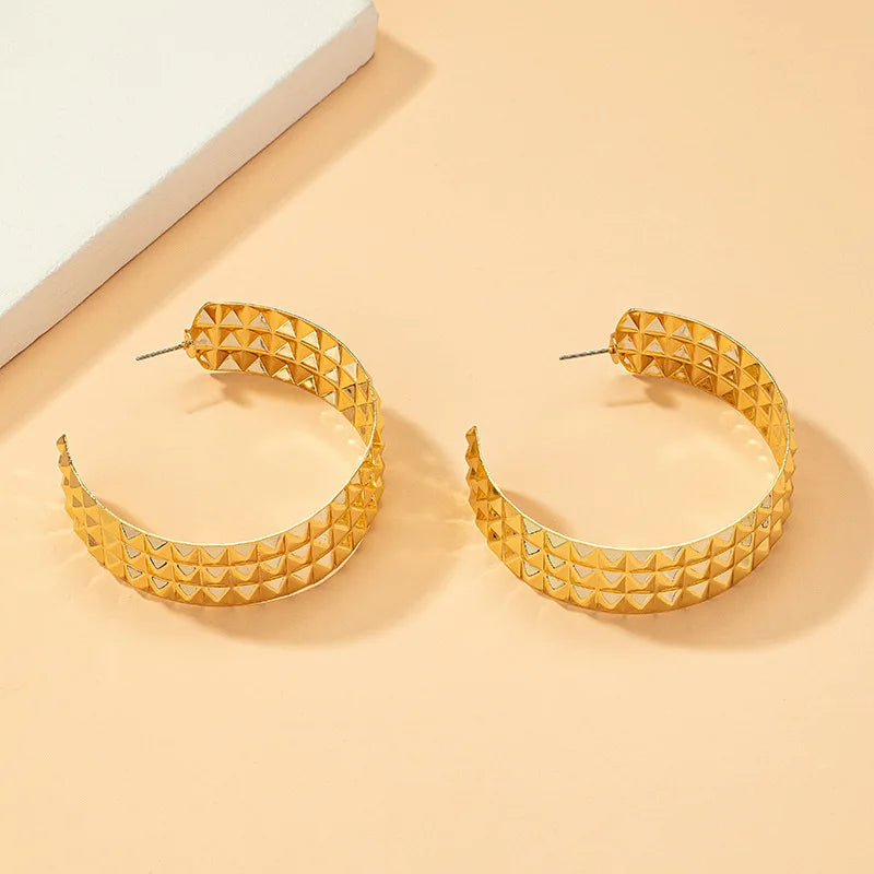 Textured C Hoops