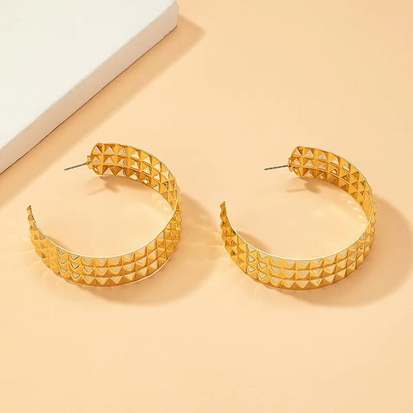 Textured C Hoops