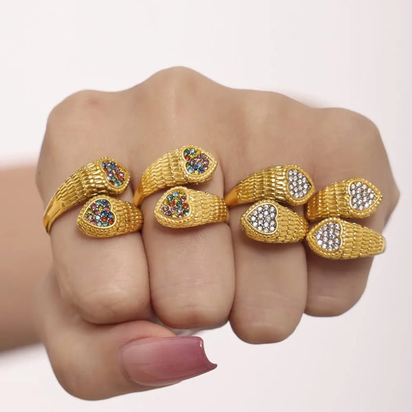 Sparkly Snake Ring