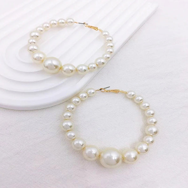 Pearly Luxe Hoops