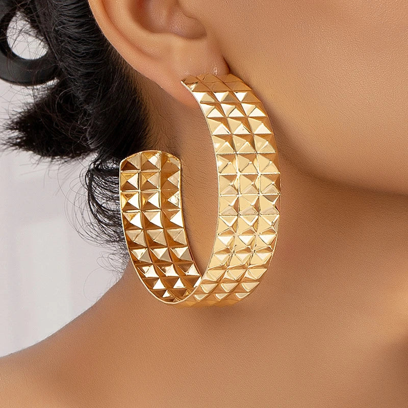 Textured C Hoops