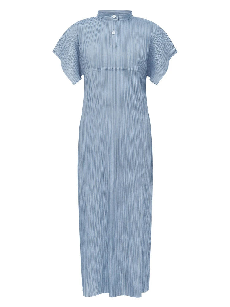 High Collar Pleated Plisse