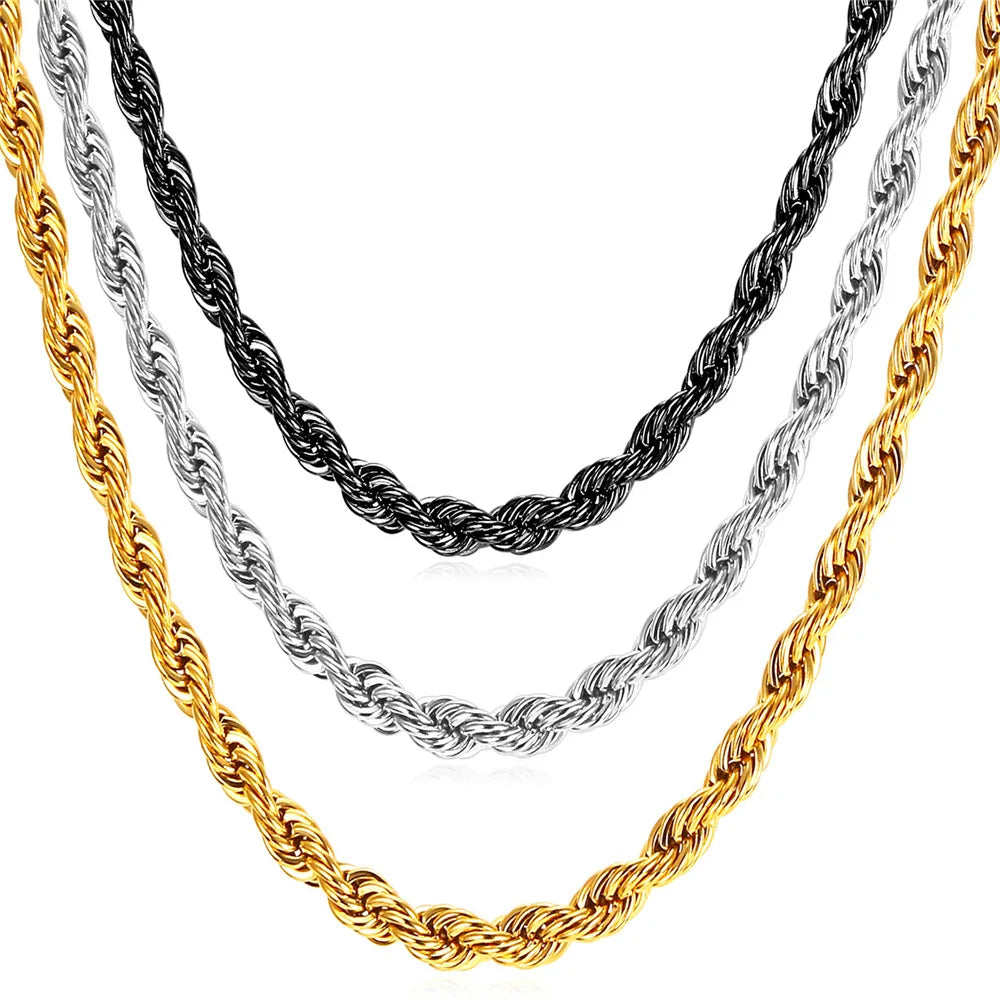 Twisted Rope Chain (Thin)