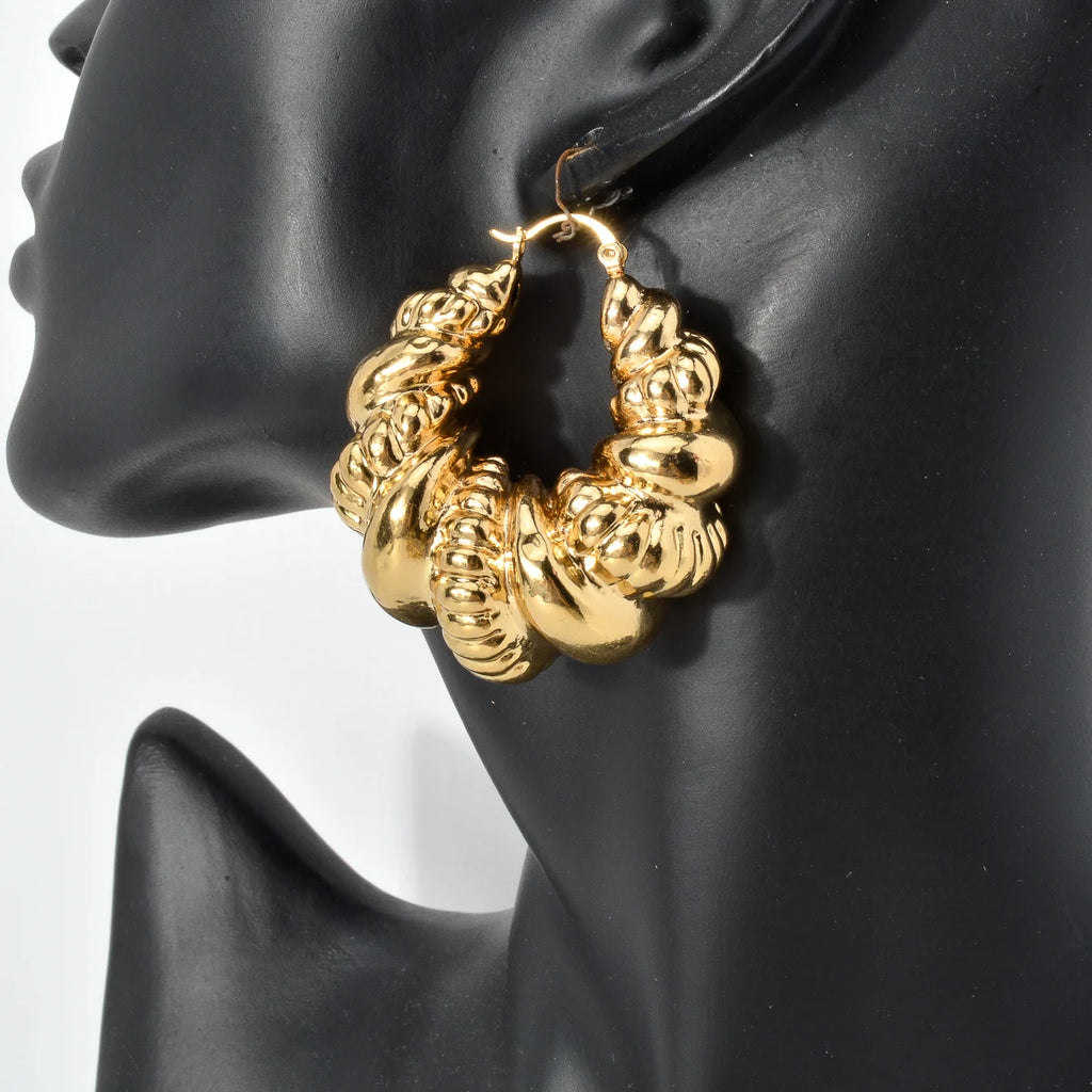 Jemila Chunky Brass Hoops