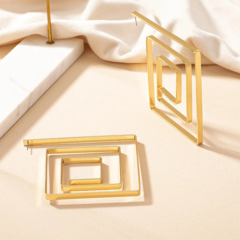 Big Square Earrings