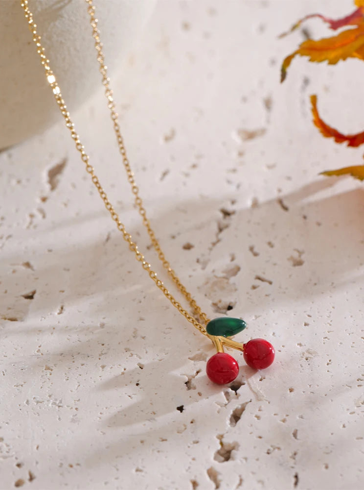 Sweet Cherry Necklace Set