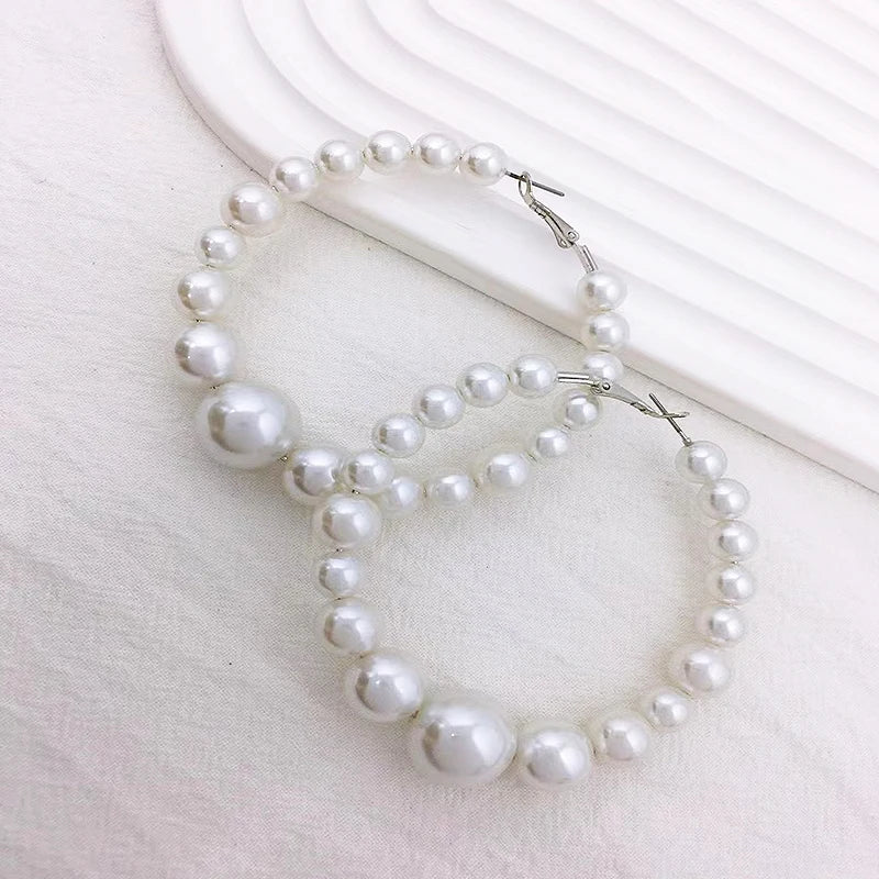 Pearly Luxe Hoops