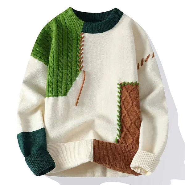 Color Block Knitted Sweater