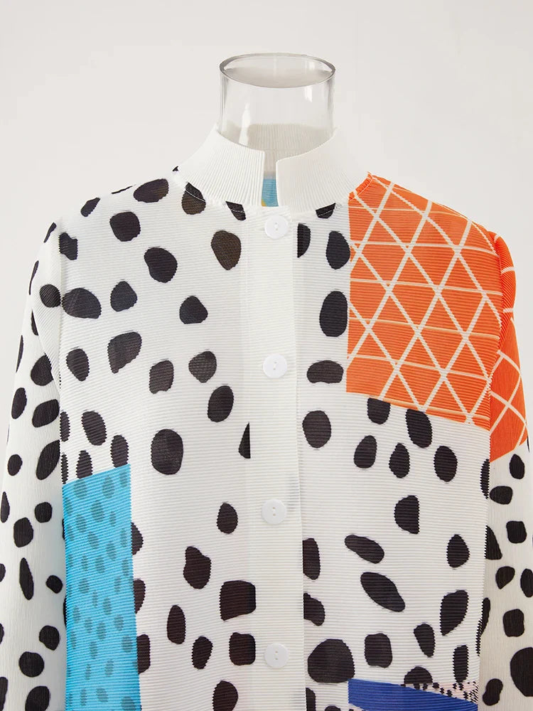 Leopard Dot Pleated