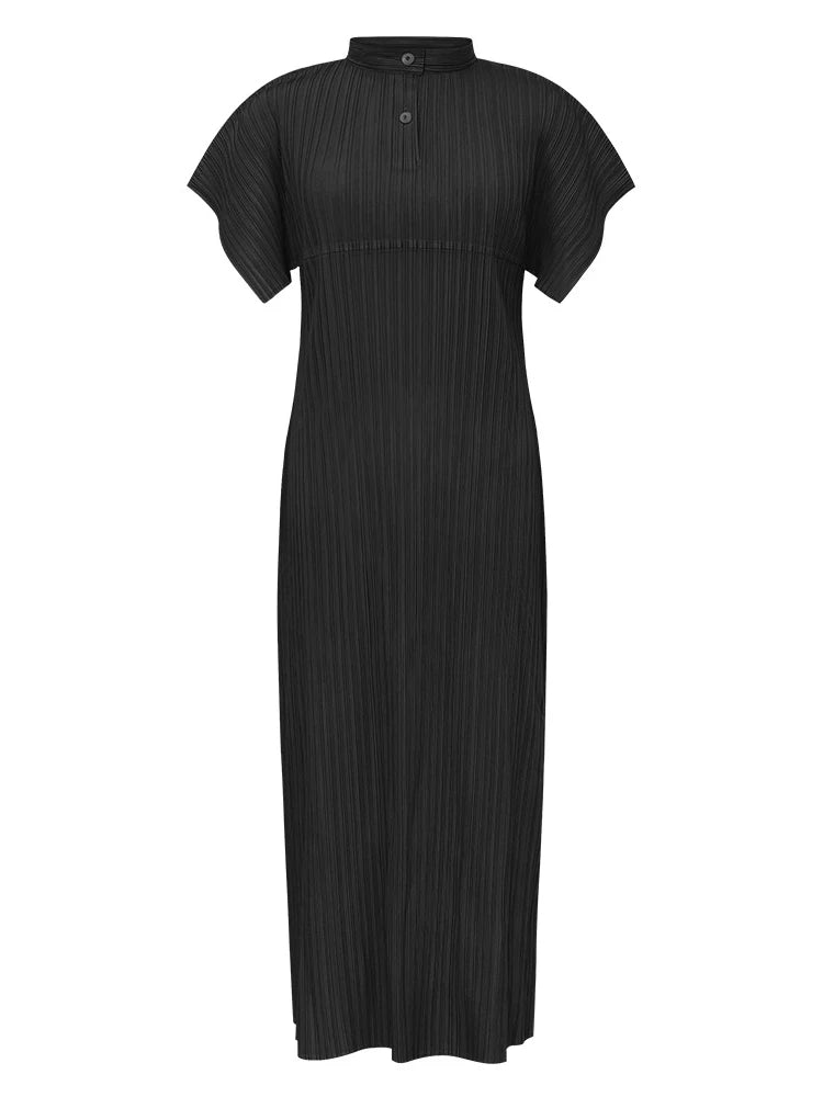High Collar Pleated Plisse