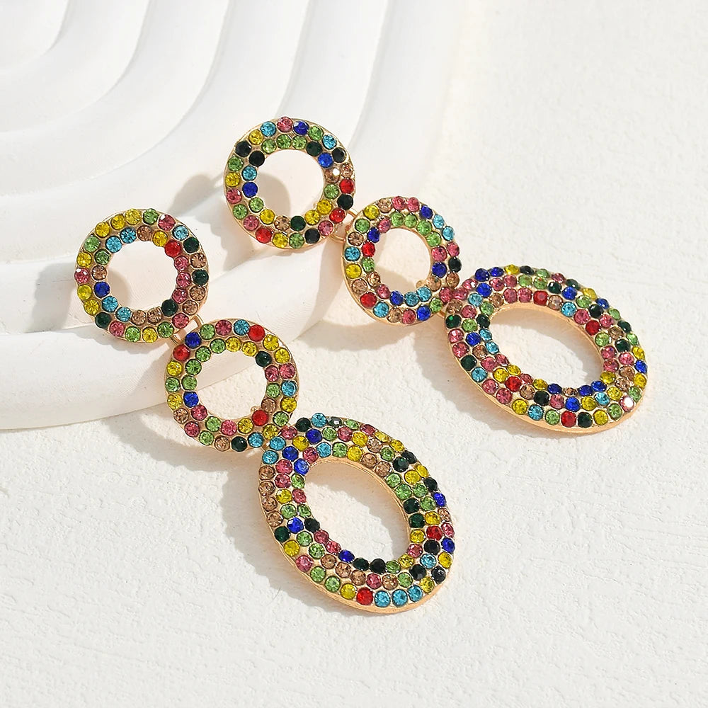 Circle Crystal Earrings