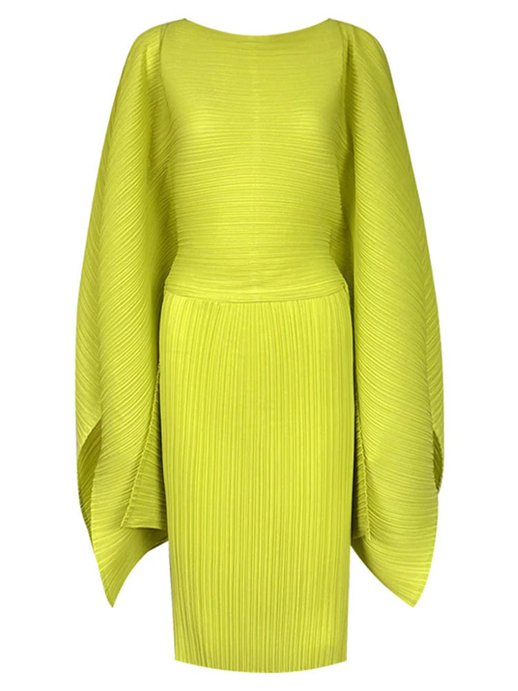 Batwing Sleeve Midi Dress