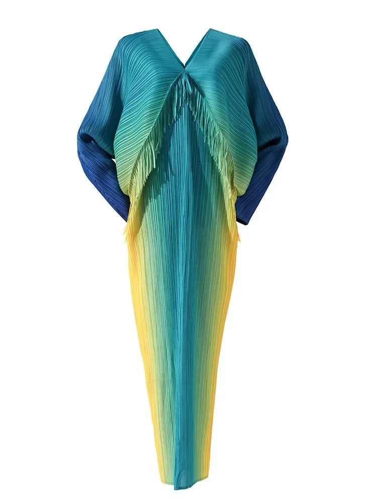 Gradient Fringe Plisse