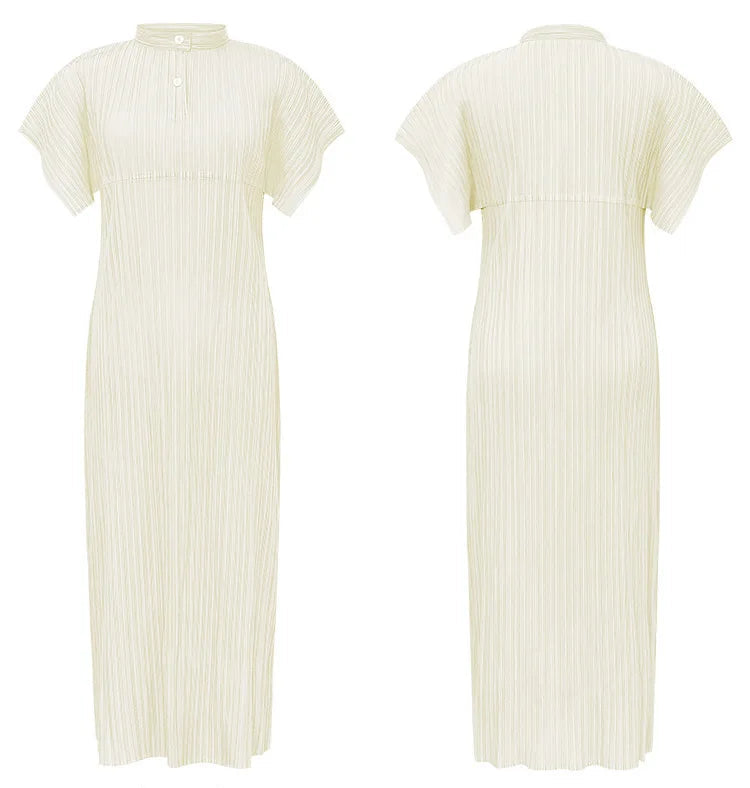 High Collar Pleated Plisse