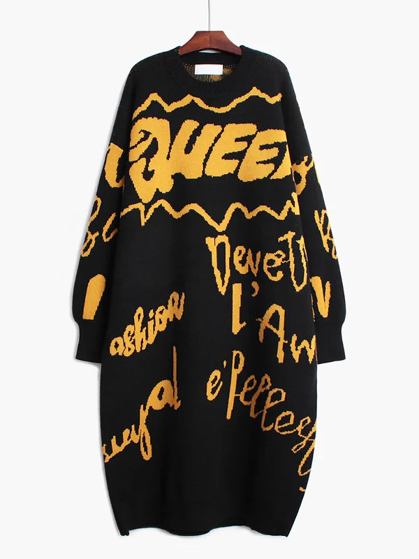 Graffiti Knit Sweater