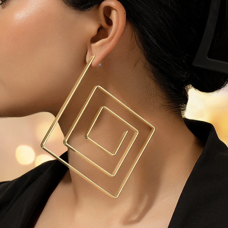 Big Square Earrings