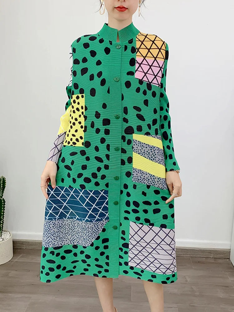 Leopard Dot Pleated