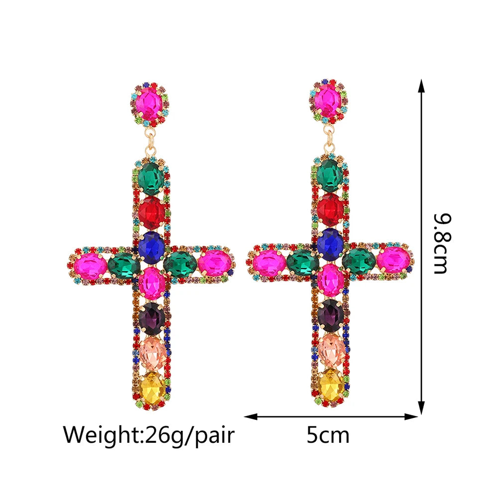 Cross Statement Earrings