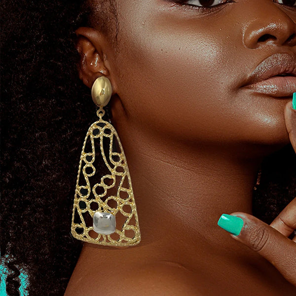 Ewa African Brass Earrings