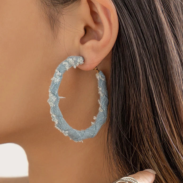 Gozie Denim Hoops