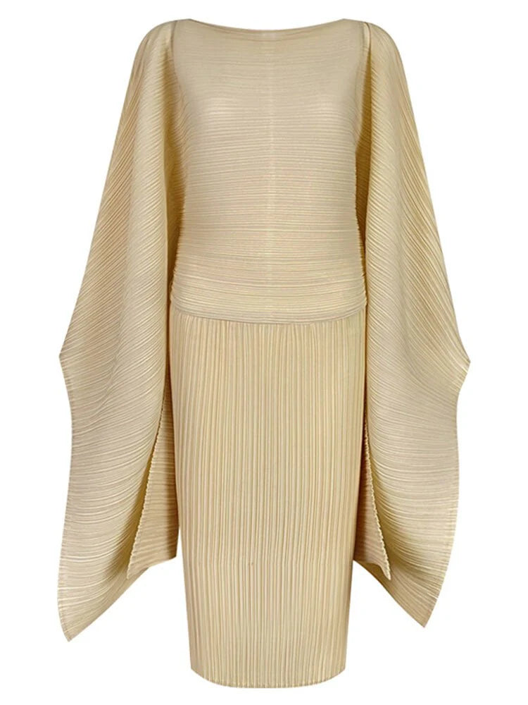 Batwing Sleeve Midi Dress