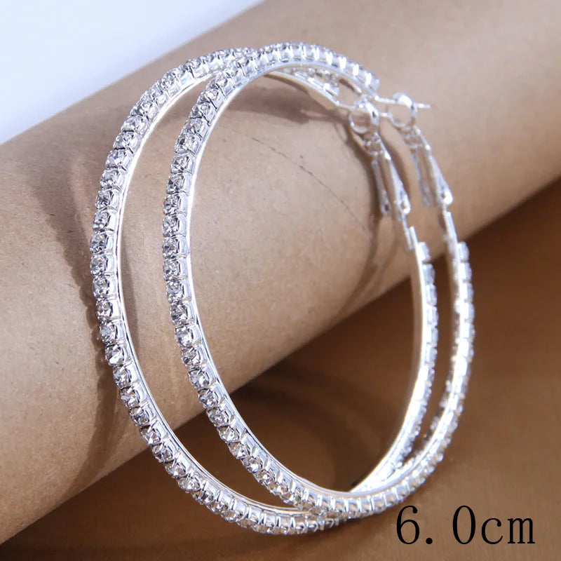 Ruby Crystal Hoops