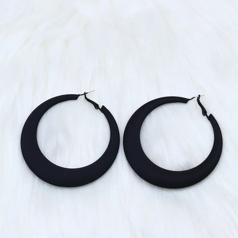 Jet Black Hoops