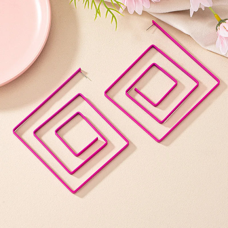 Big Square Earrings