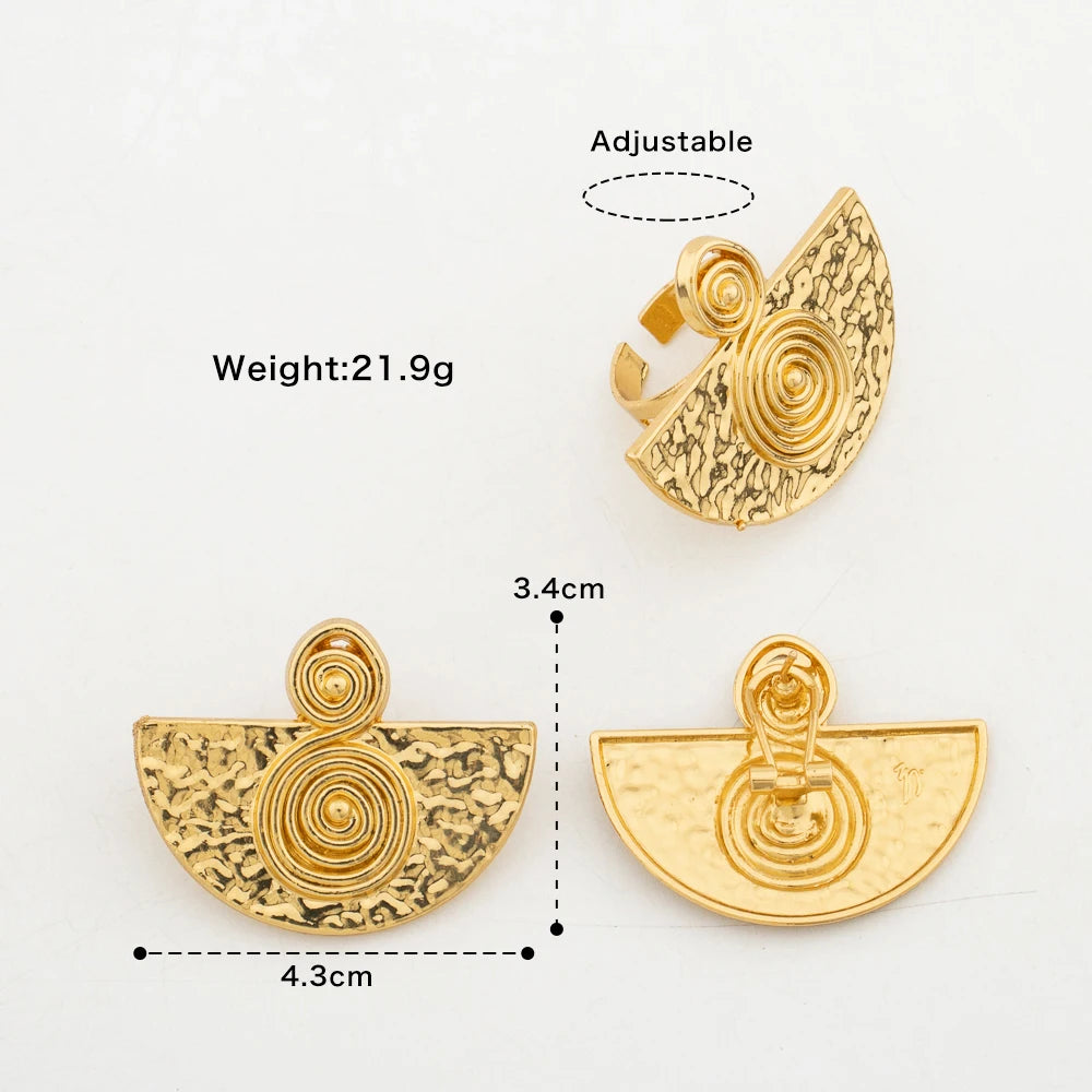 Makuu Swirl Earrings & Ring