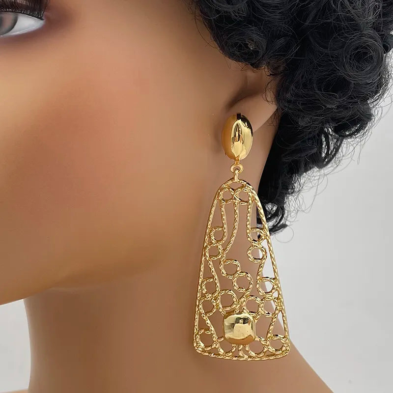 Ewa African Brass Earrings