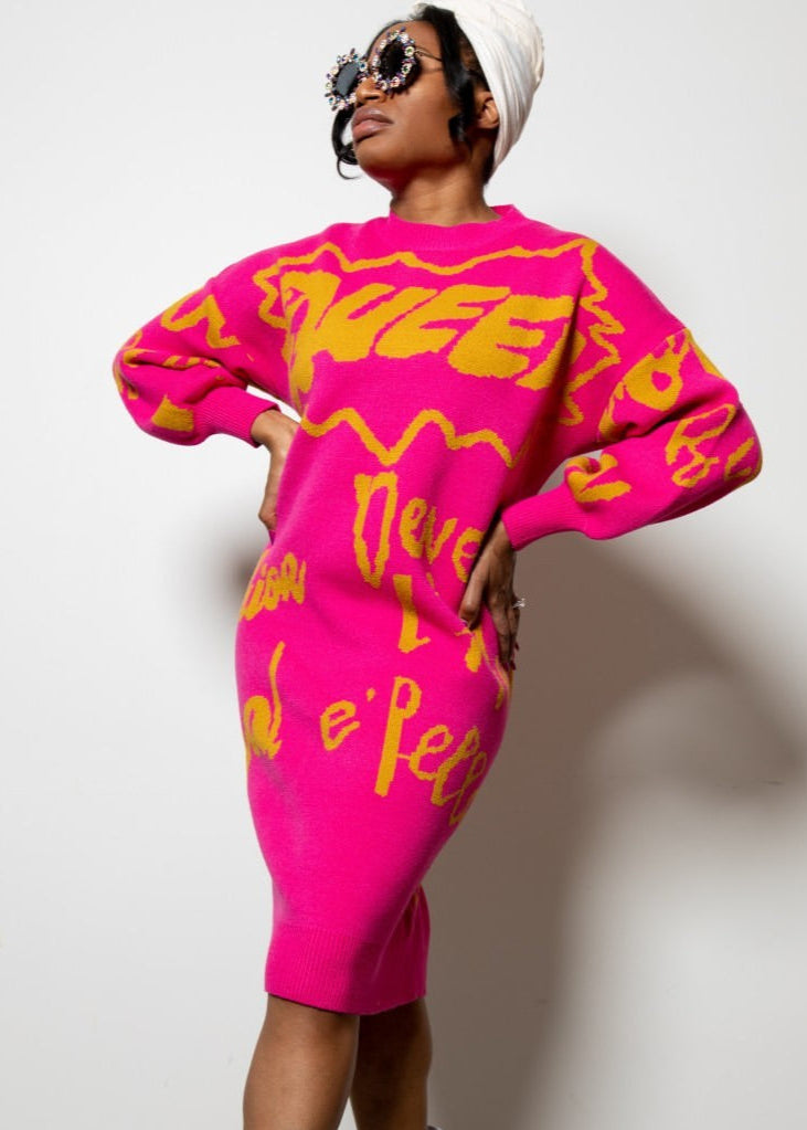 Pink Graffiti Sweater