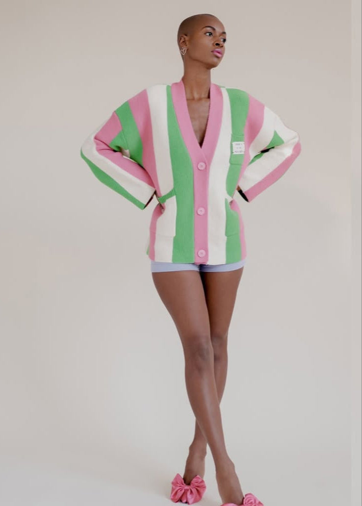 Pink Striped Oversized