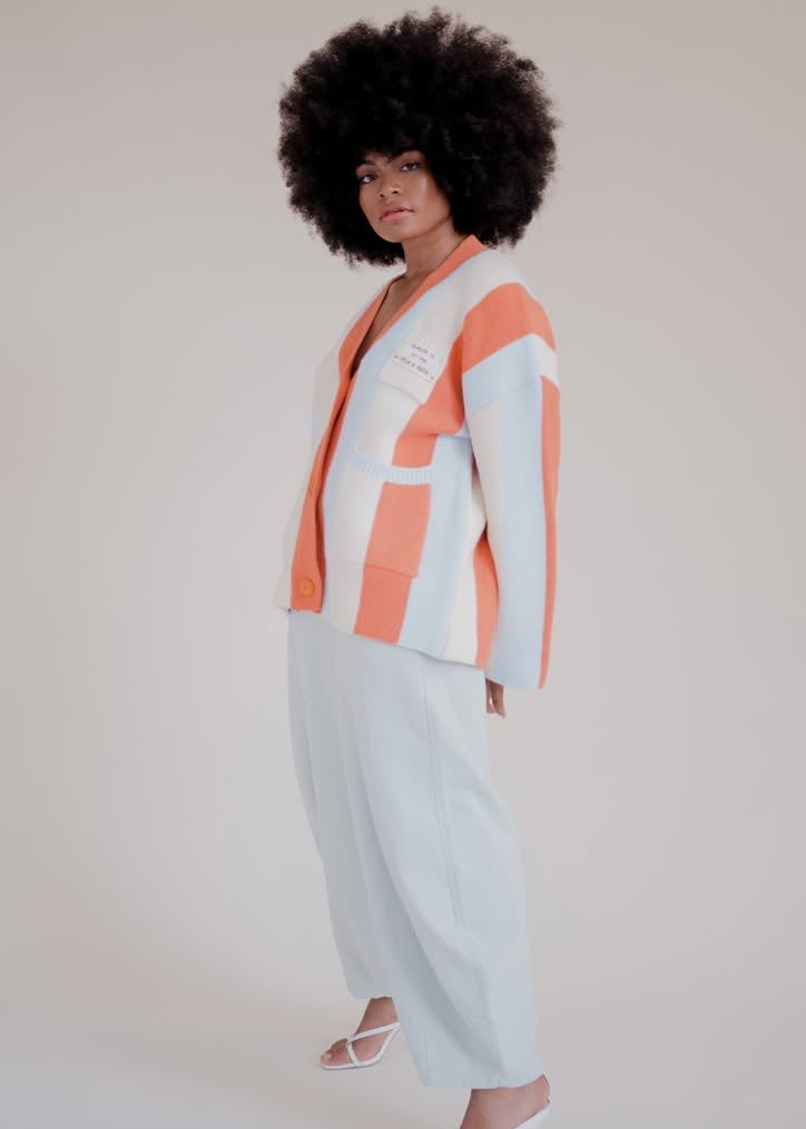 Orange Striped Oversized