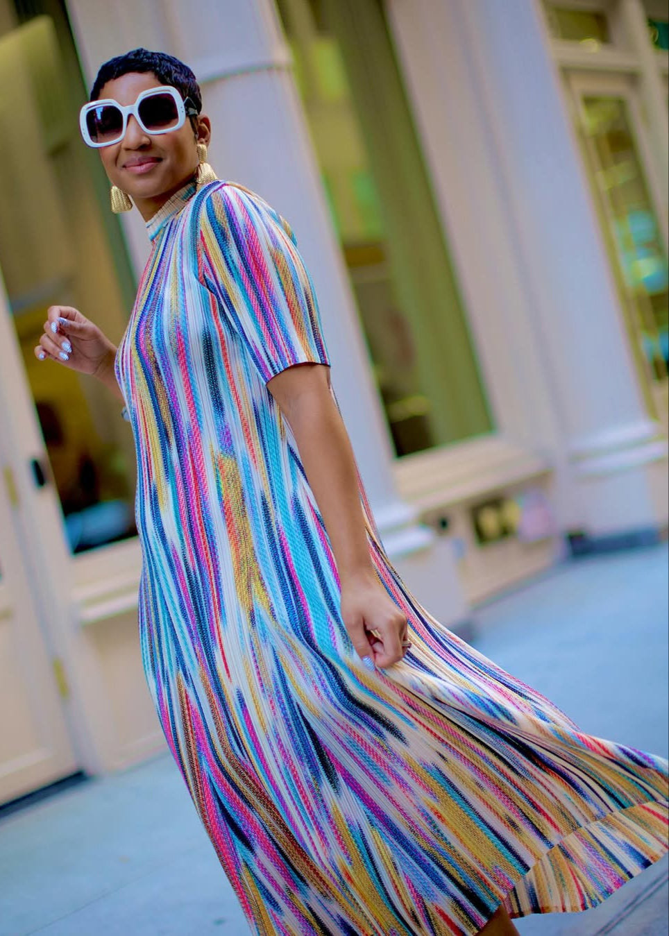 Lateefa Stripe Plisse